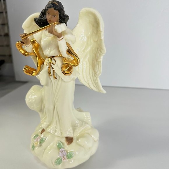 African American Vintage Angel Ceramic with Lyre/Violin (Musical) - Picture 3 of 10